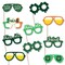 Big Dot of Happiness St. Patrick's Day Glasses - Paper Card Stock Saint Paddy's Day Party Photo Booth Props Kit - 10 Count